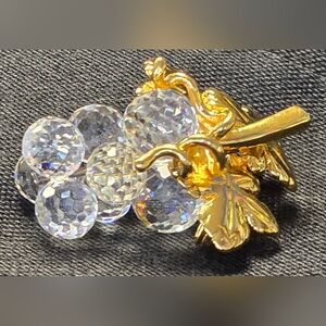 Swarovski Crystal Grapes Brooch Pin